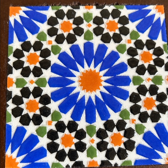 Moroccan Style Colorful Mosaic Trivet or Pot Holder. - Picture 3 of 6